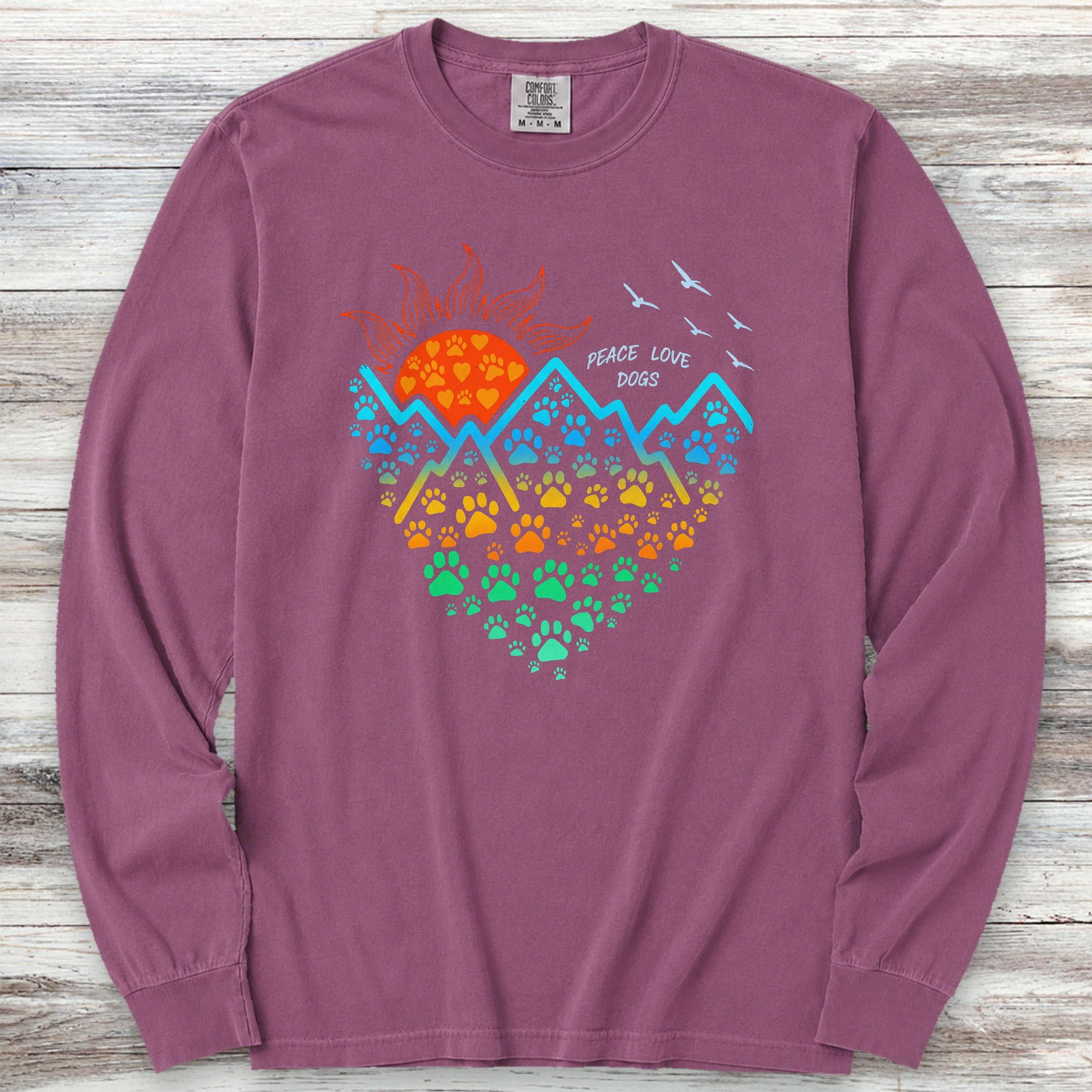 Adventure Heart Long Sleeve Tee - Berry