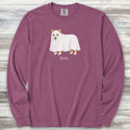 Shiba Inu Boo Long Sleeve Tee - Berry