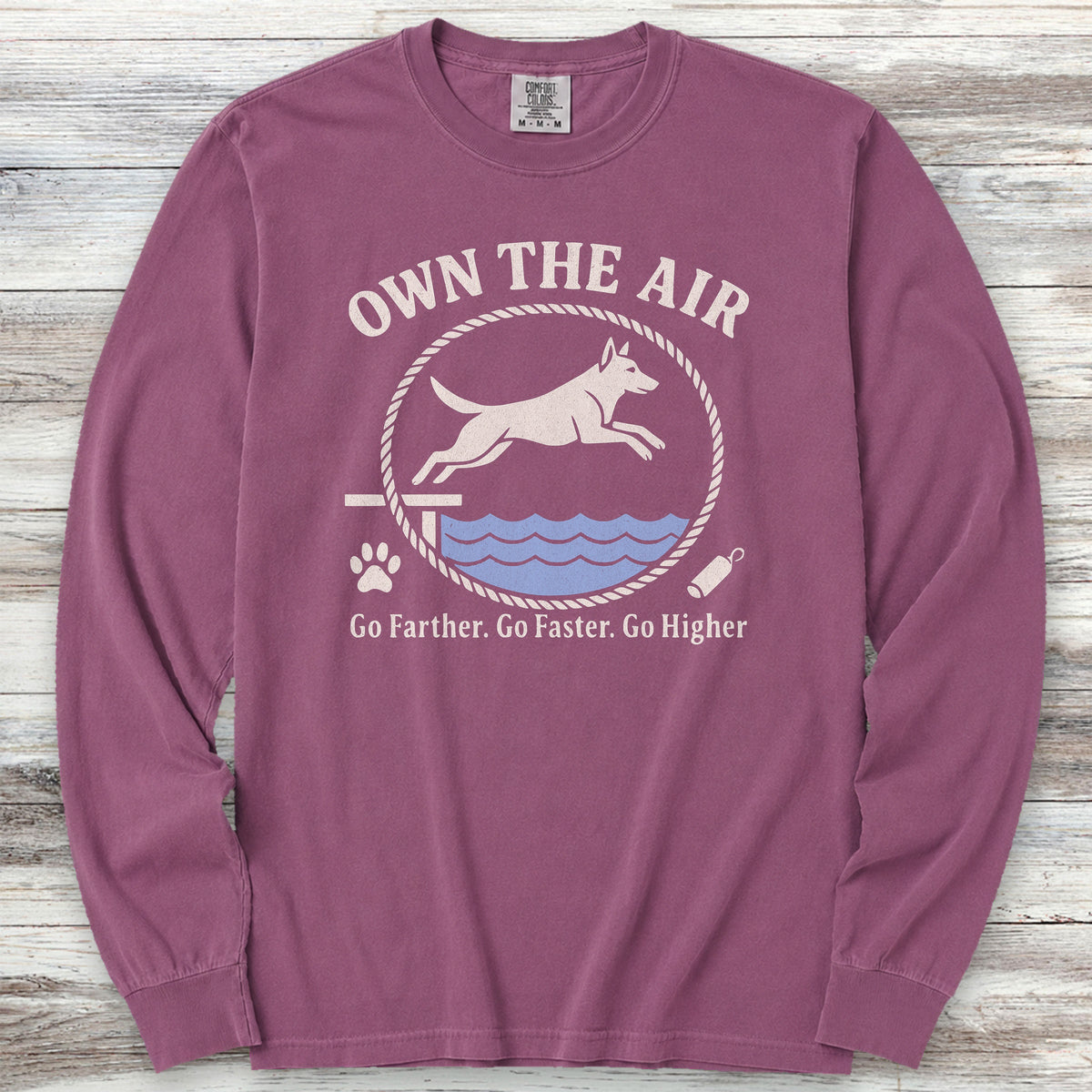 Belgian Malinois Own The Air Long Sleeve Tee - Berry