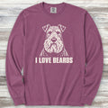 Kerry Blue I Love Beards Long Sleeve Tee - Berry