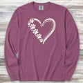 Australian Shepherd Loyal Heart Long Sleeve Tee - Berry