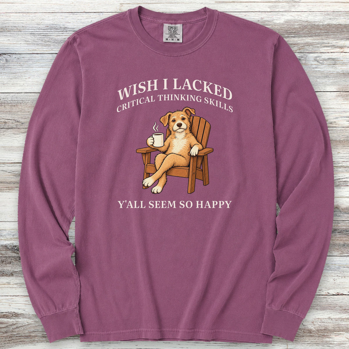 Critical Thinking Skills Long Sleeve Tee - Berry