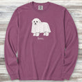 Bichon Frise Boo Long Sleeve Tee - Berry