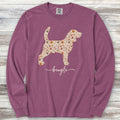 Beagle Fall Long Sleeve Tee - Berry