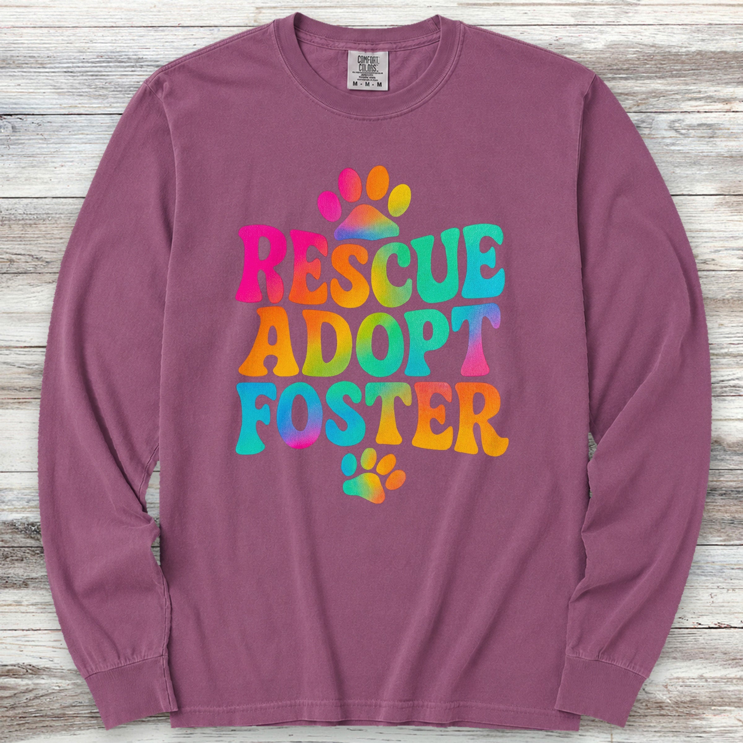 Rescue Tie Dye Long Sleeve Tee - Berry