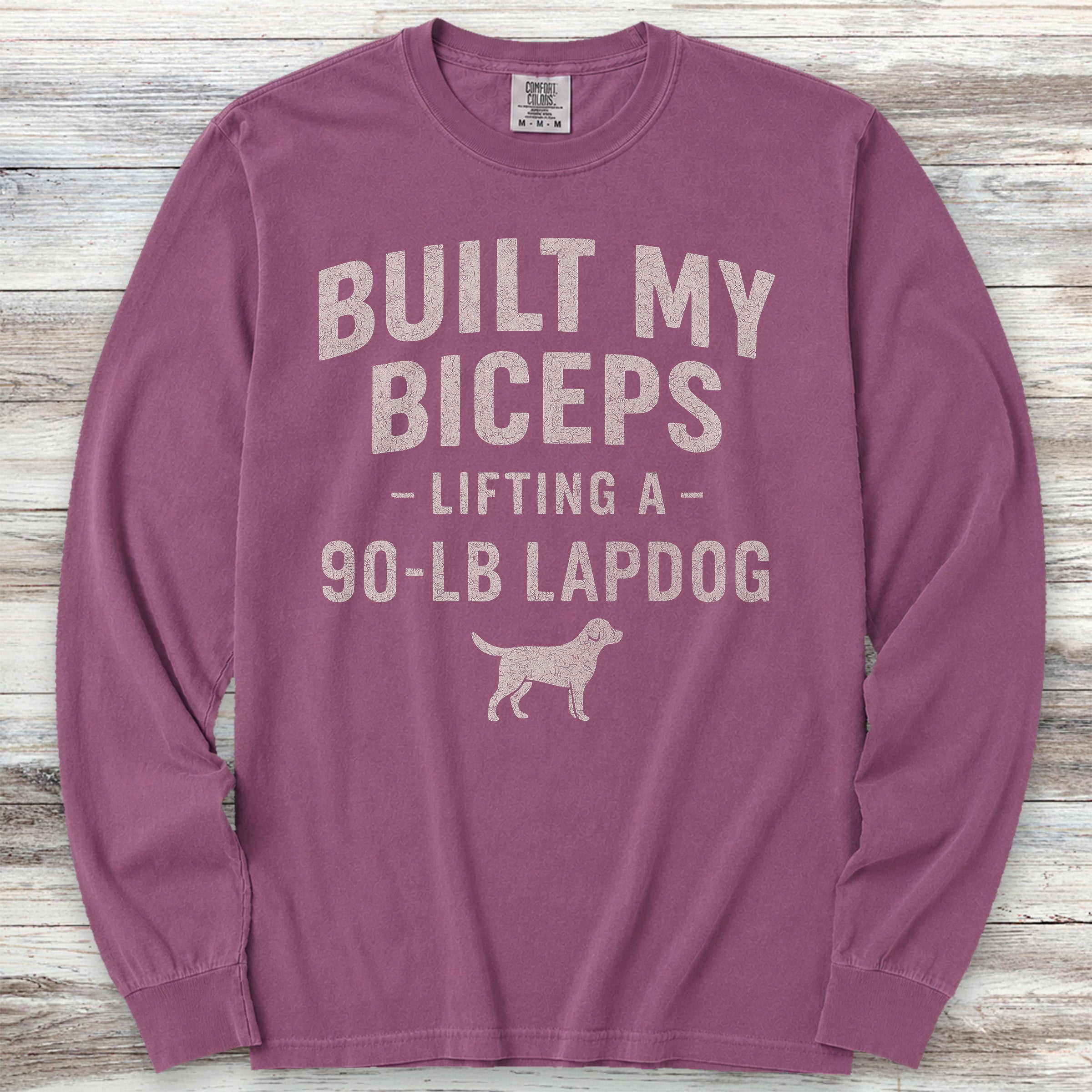 Built My Biceps Long Sleeve Tee - Berry