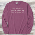 Dogs & Loaded Tea Long Sleeve Tee - Berry