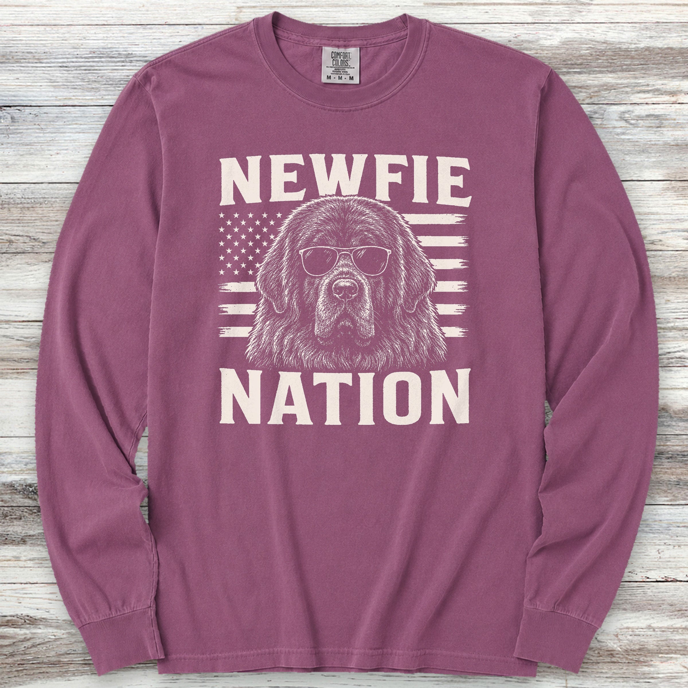Newfoundland Nation Long Sleeve Tee - Berry