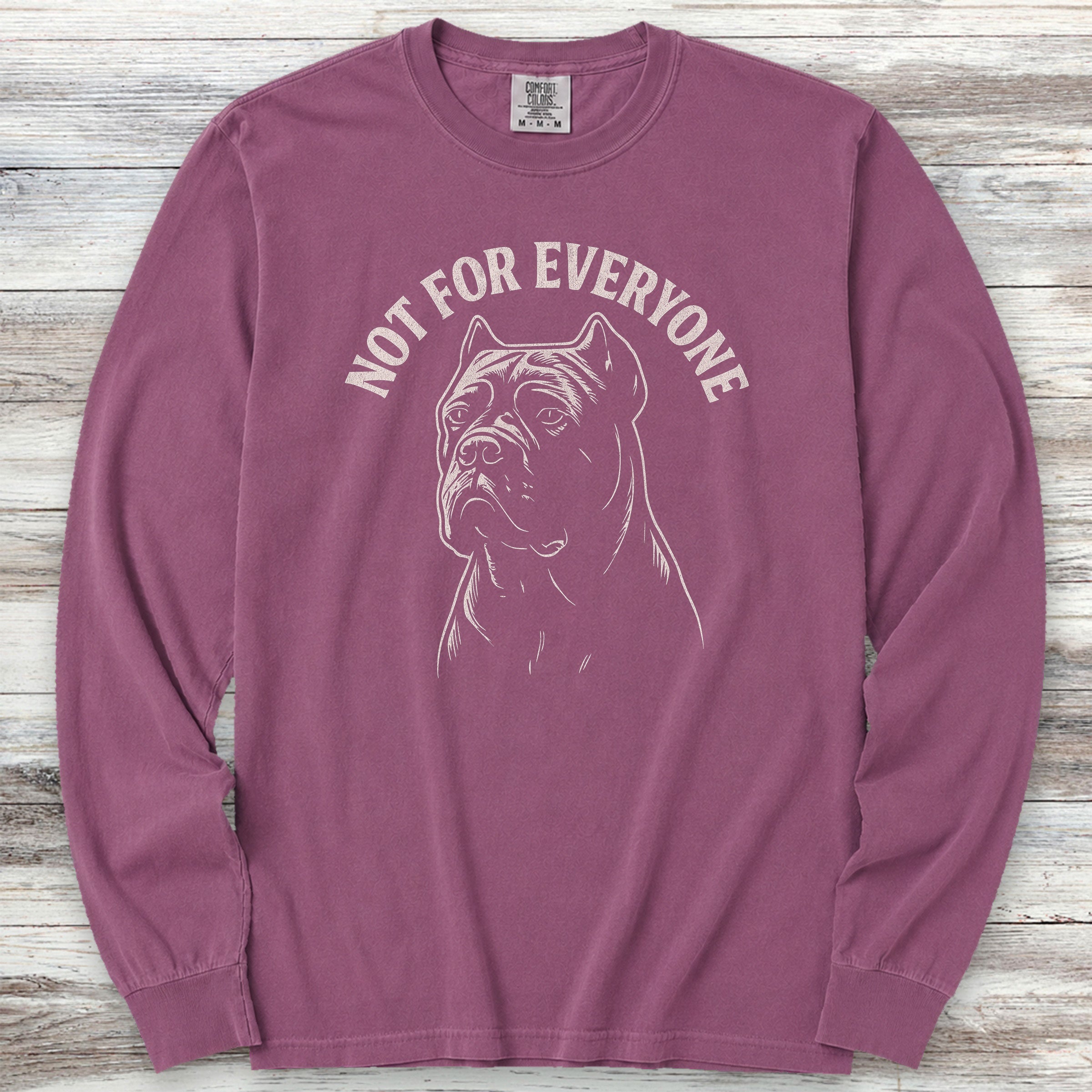 Cane Corso Not Everyone Long Sleeve Tee - Berry