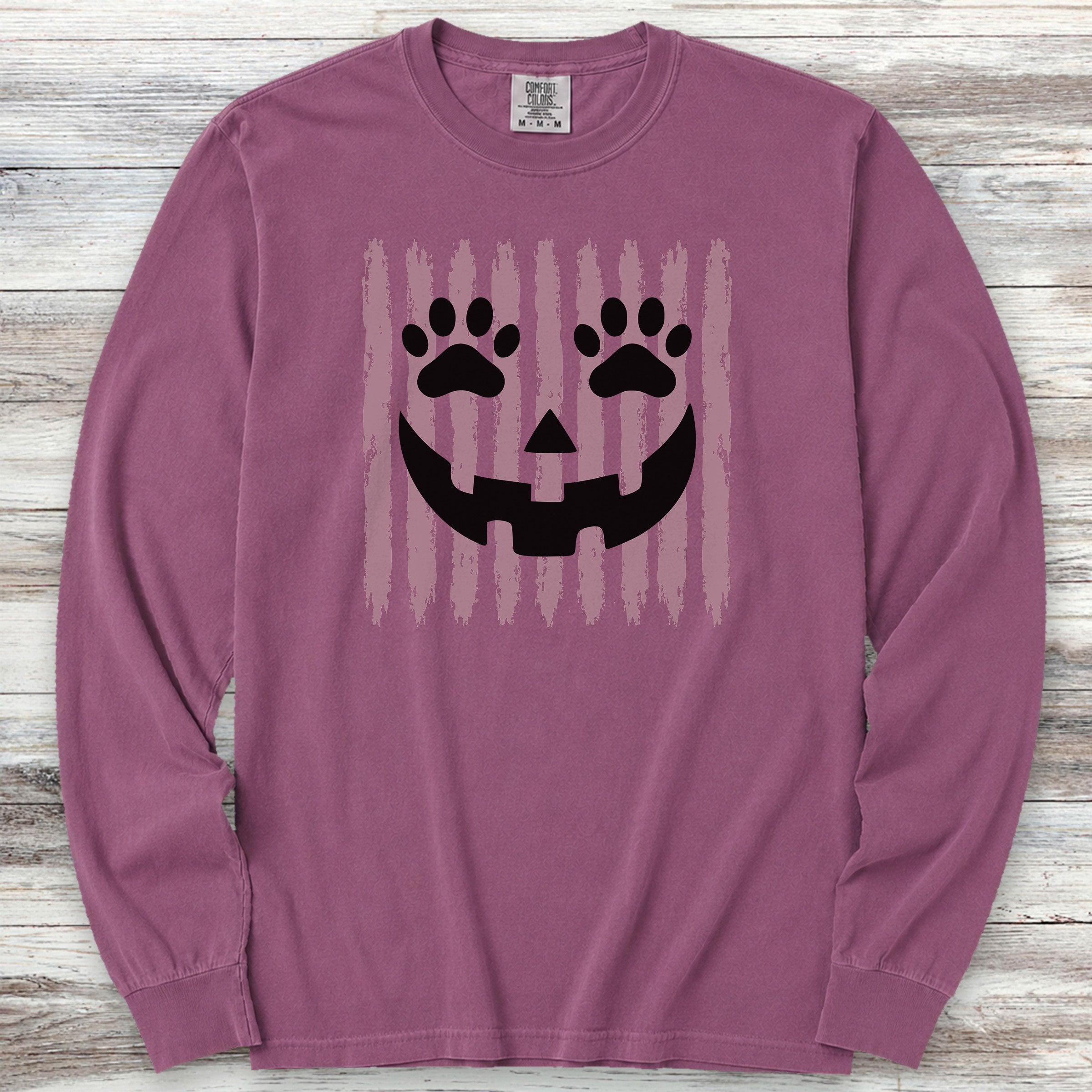 Jack O Lantern Long Sleeve Tee - Berry