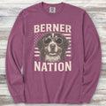 Bernese Mountain Dog Nation Long Sleeve Tee - Berry