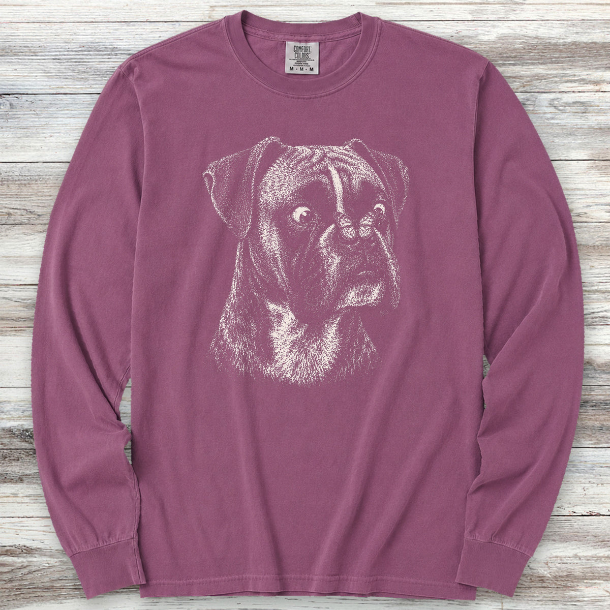 Boxer Butterfly Long Sleeve Tee - Berry