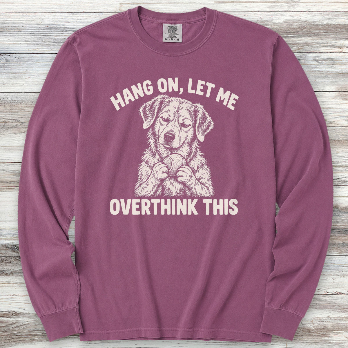 Let Me Overthink This Long Sleeve Tee - Berry