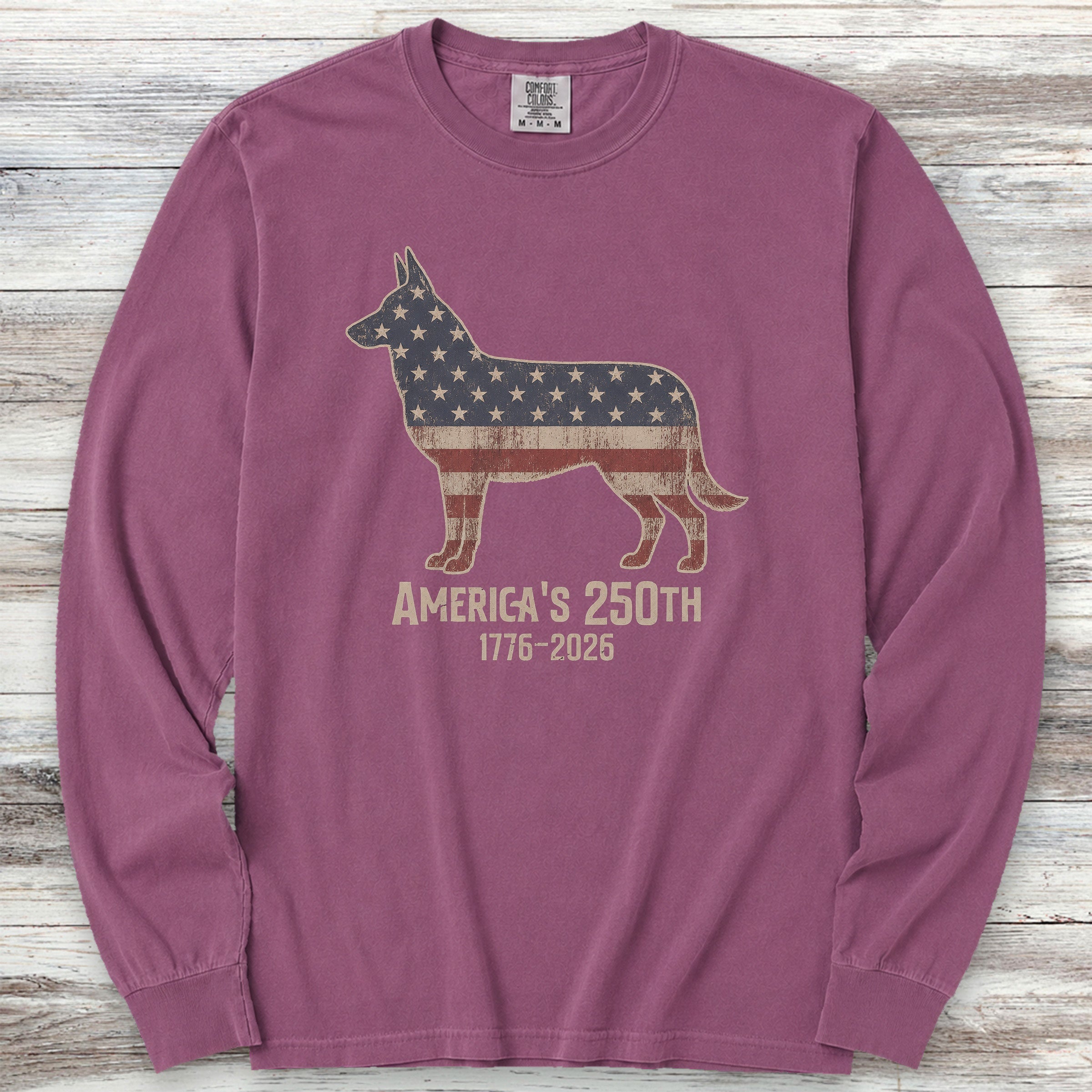 Belgian Malinois 250 Long Sleeve Tee - Berry