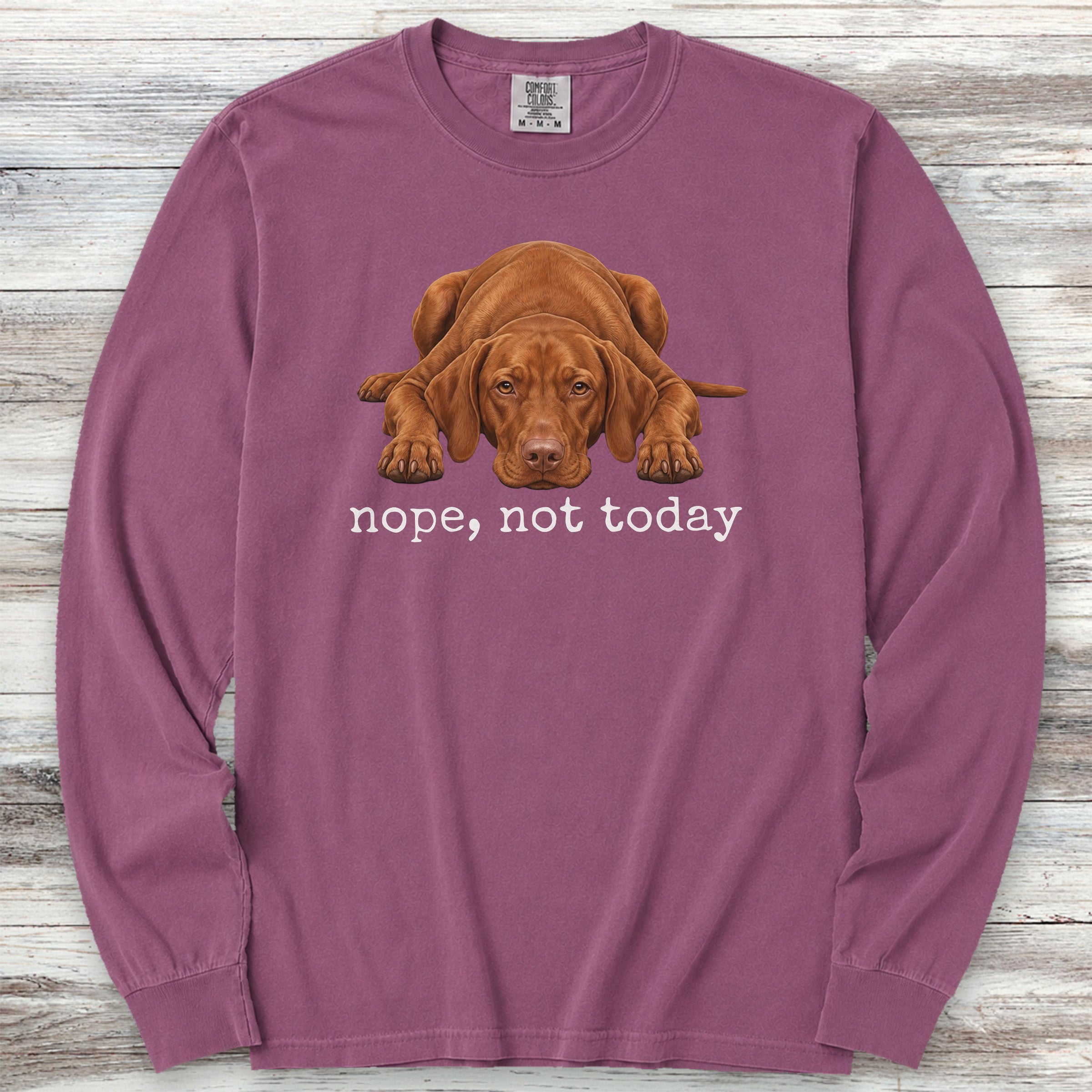 Vizsla Nope Long Sleeve Tee - Berry