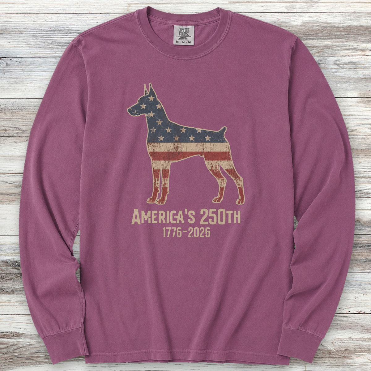 Doberman 250 Long Sleeve Tee - Berry