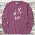Skelly Dog Long Sleeve Tee - Berry