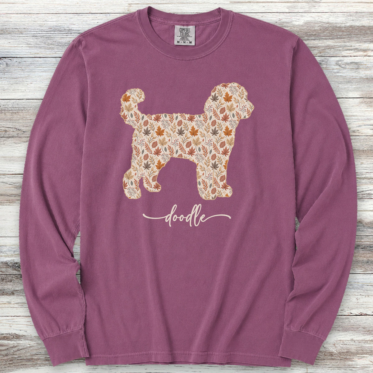 Doodle Fall Long Sleeve Tee - Berry