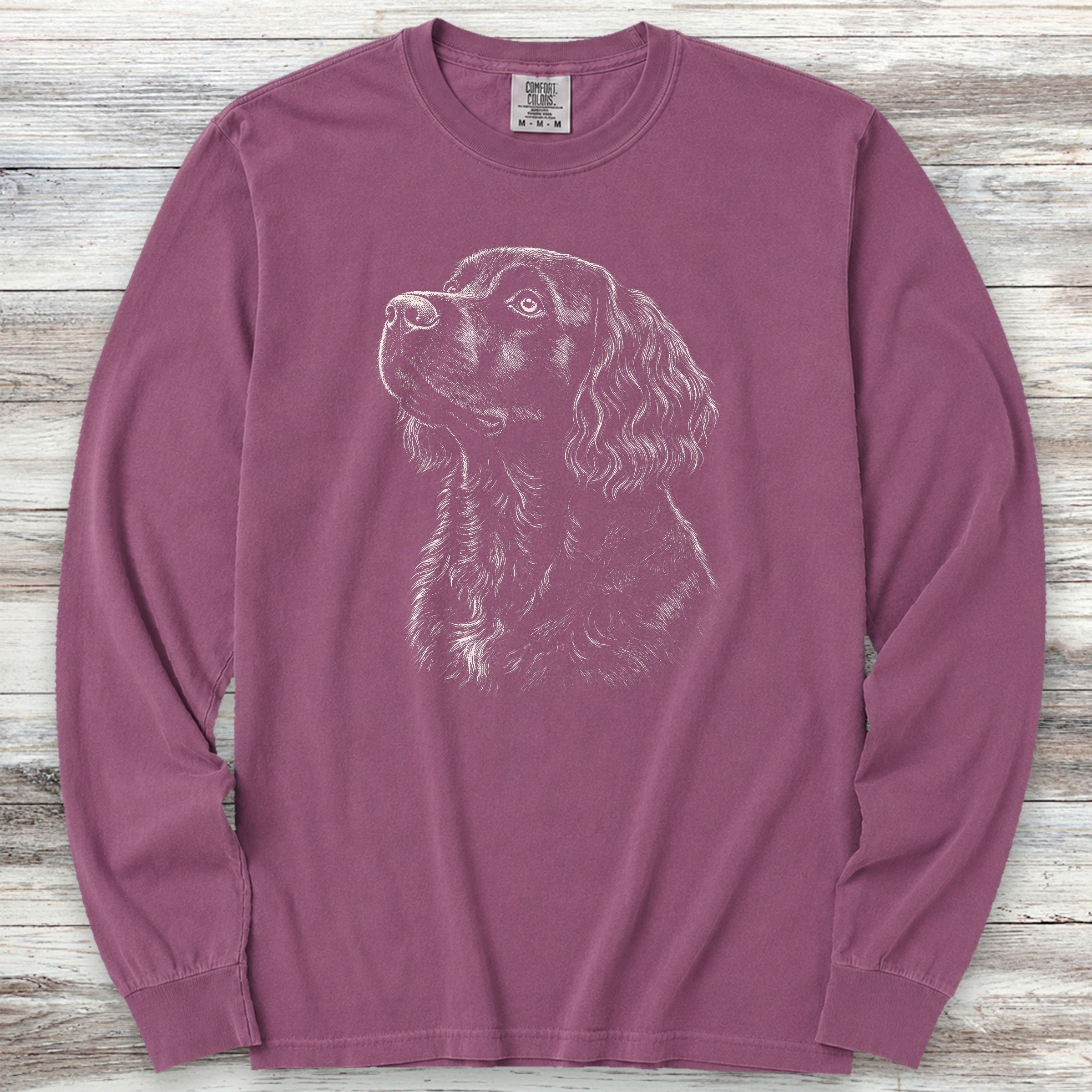 Boykin Spaniel Loyalty Long Sleeve Tee - Berry