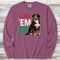 Bernese Mountain Dog Big Long Sleeve Tee - Berry