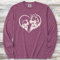 Australian Cattle Dog Heart Bond Long Sleeve Tee - Berry