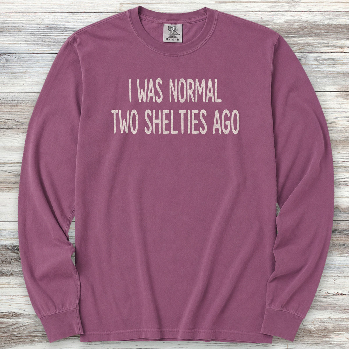 Shetland Sheepdog Normal Long Sleeve Tee - Berry