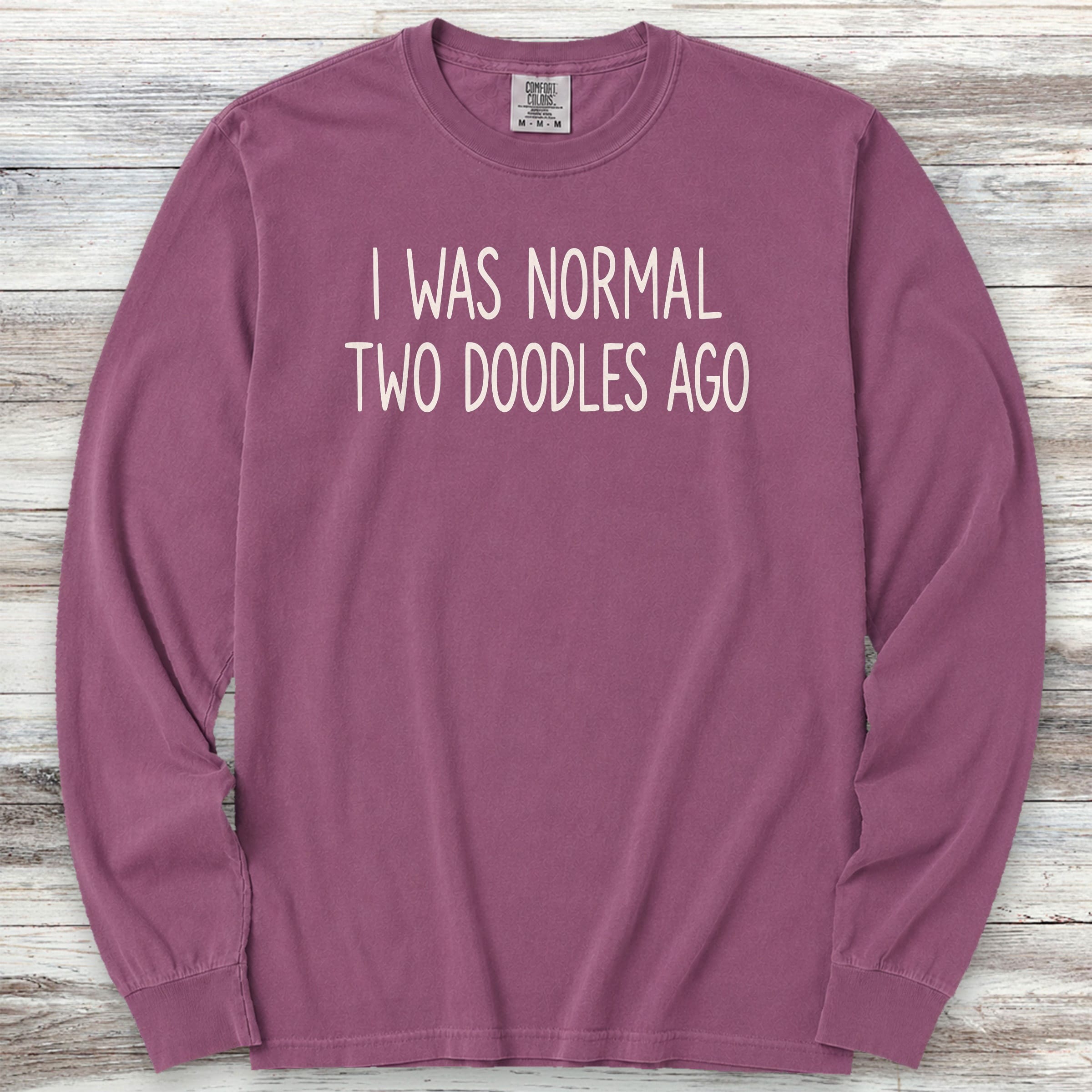 Doodle Normal Long Sleeve Tee - Berry