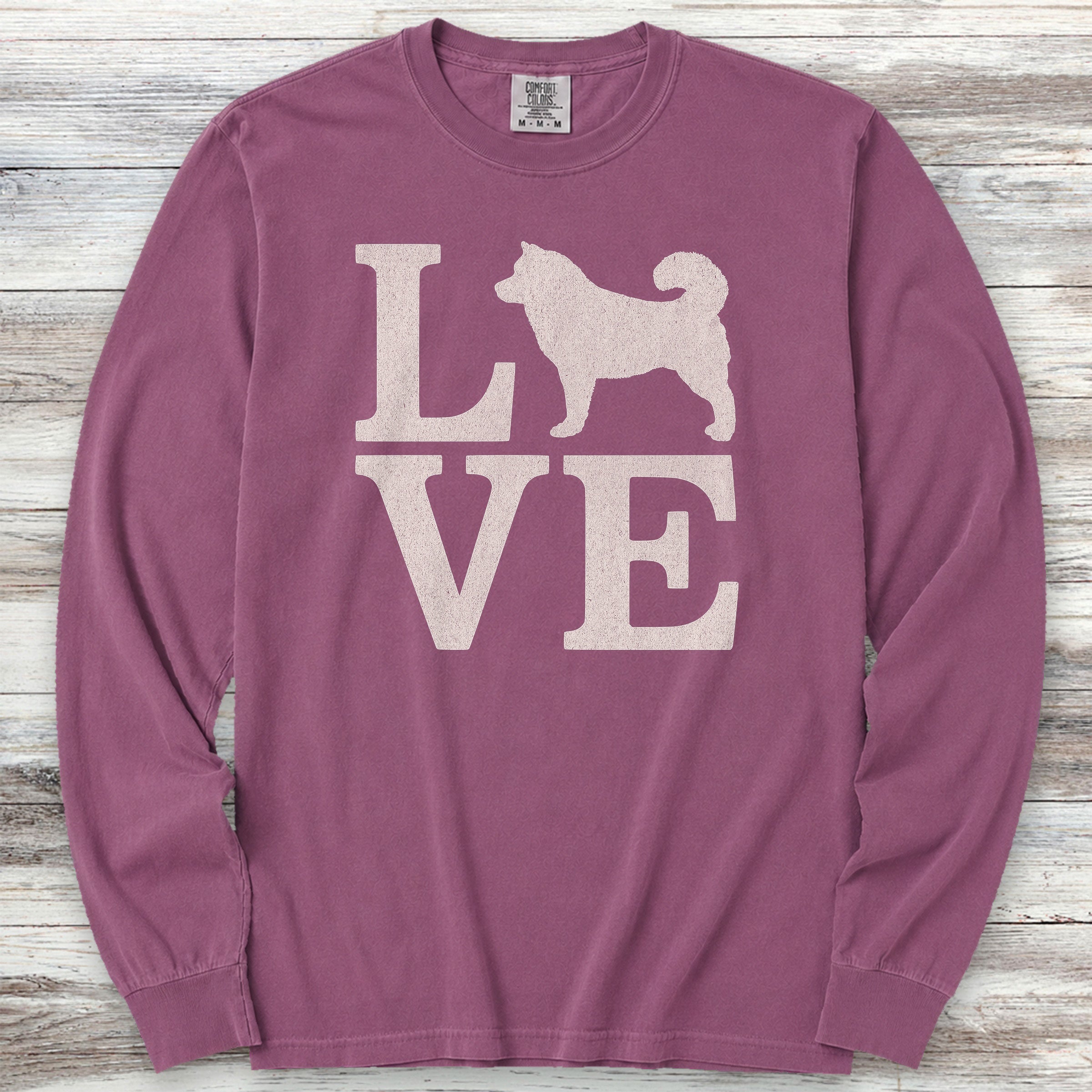 Malamute Love Long Sleeve Tee - Berry