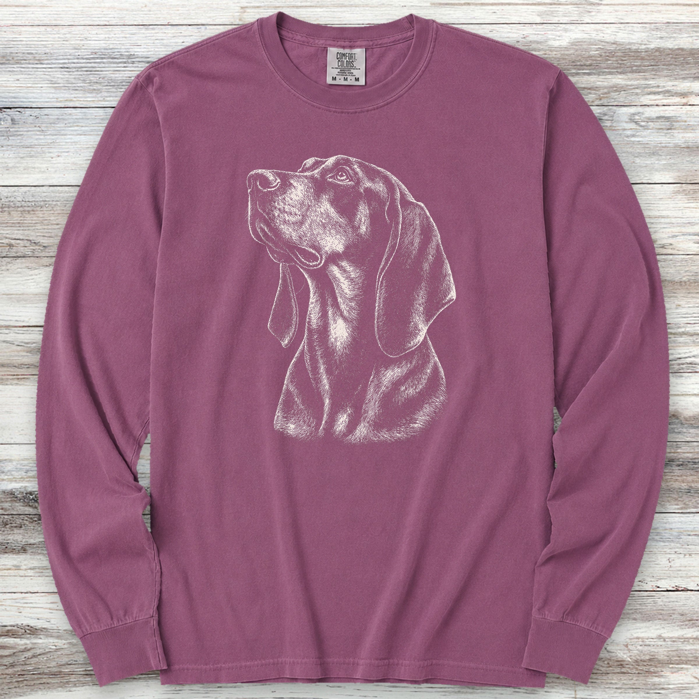 Coonhound Loyalty Long Sleeve Tee - Berry