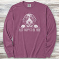 Bernedoodle Happy Long Sleeve Tee - Berry
