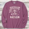 Australian Cattle Dog Australia Long Sleeve Tee - Berry