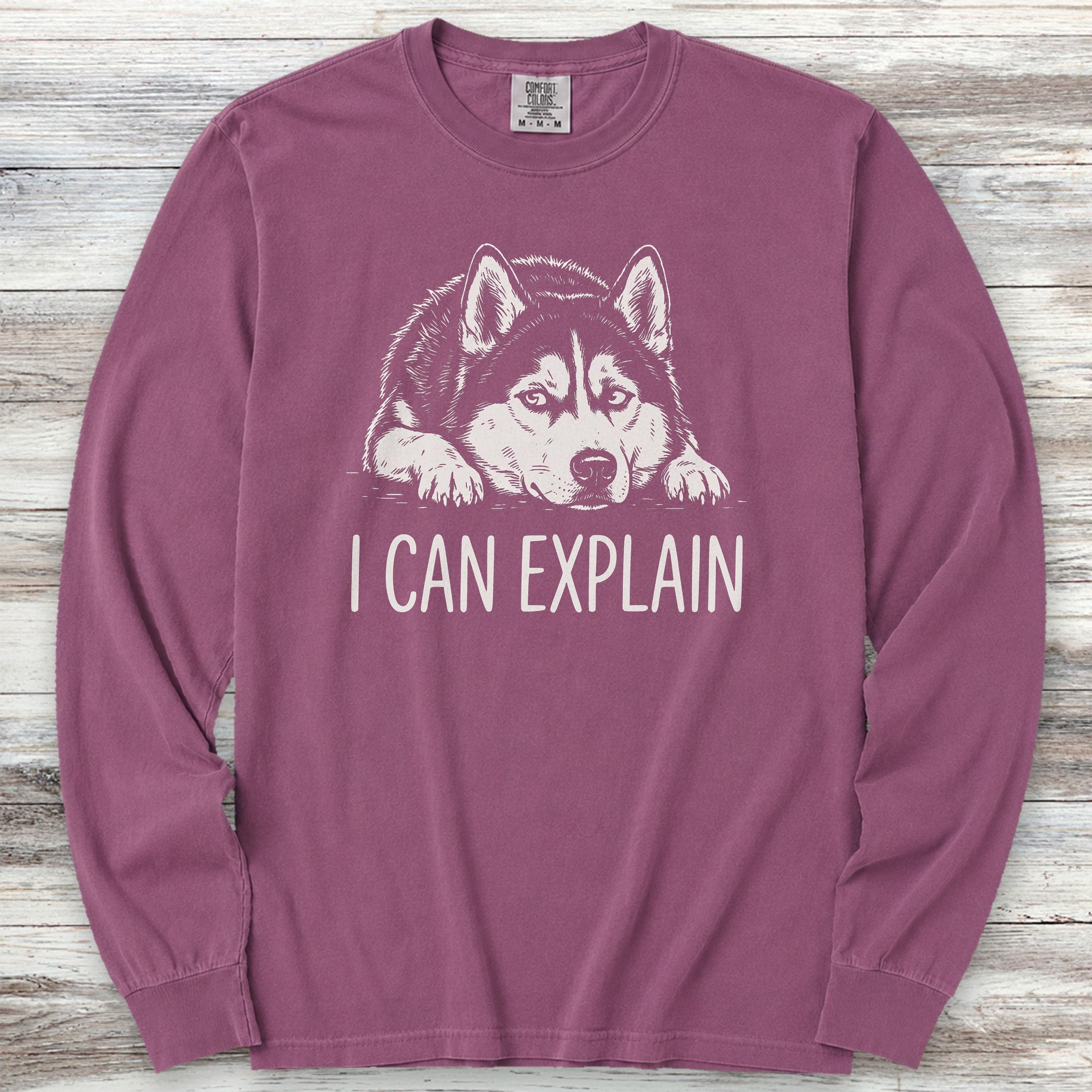 Husky Explain Long Sleeve Tee - Berry