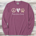 Cane Corso Peace Long Sleeve Tee - Berry