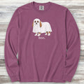 Cavalier King Charles Spaniel Boo Long Sleeve Tee - Berry