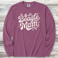 Beagle Groovy Mom Long Sleeve Tee - Berry