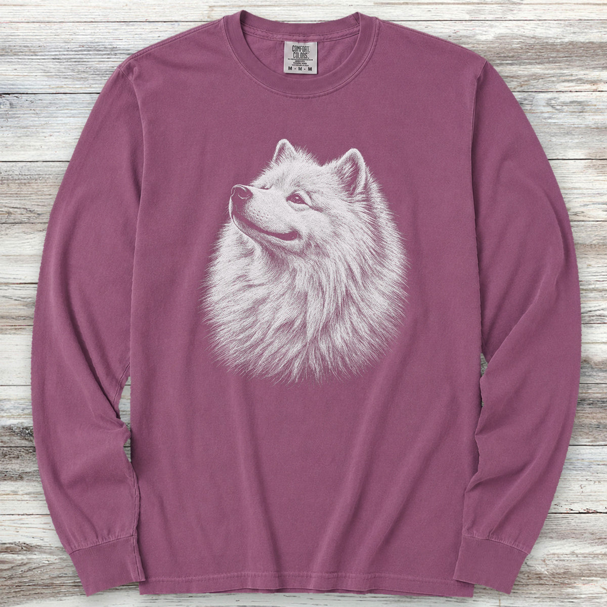 Samoyed Loyalty Long Sleeve Tee - Berry