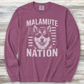 Malamute Nation Long Sleeve Tee - Berry