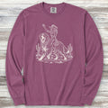 Bernese Mountain Dog Cowgirl Long Sleeve Tee - Berry