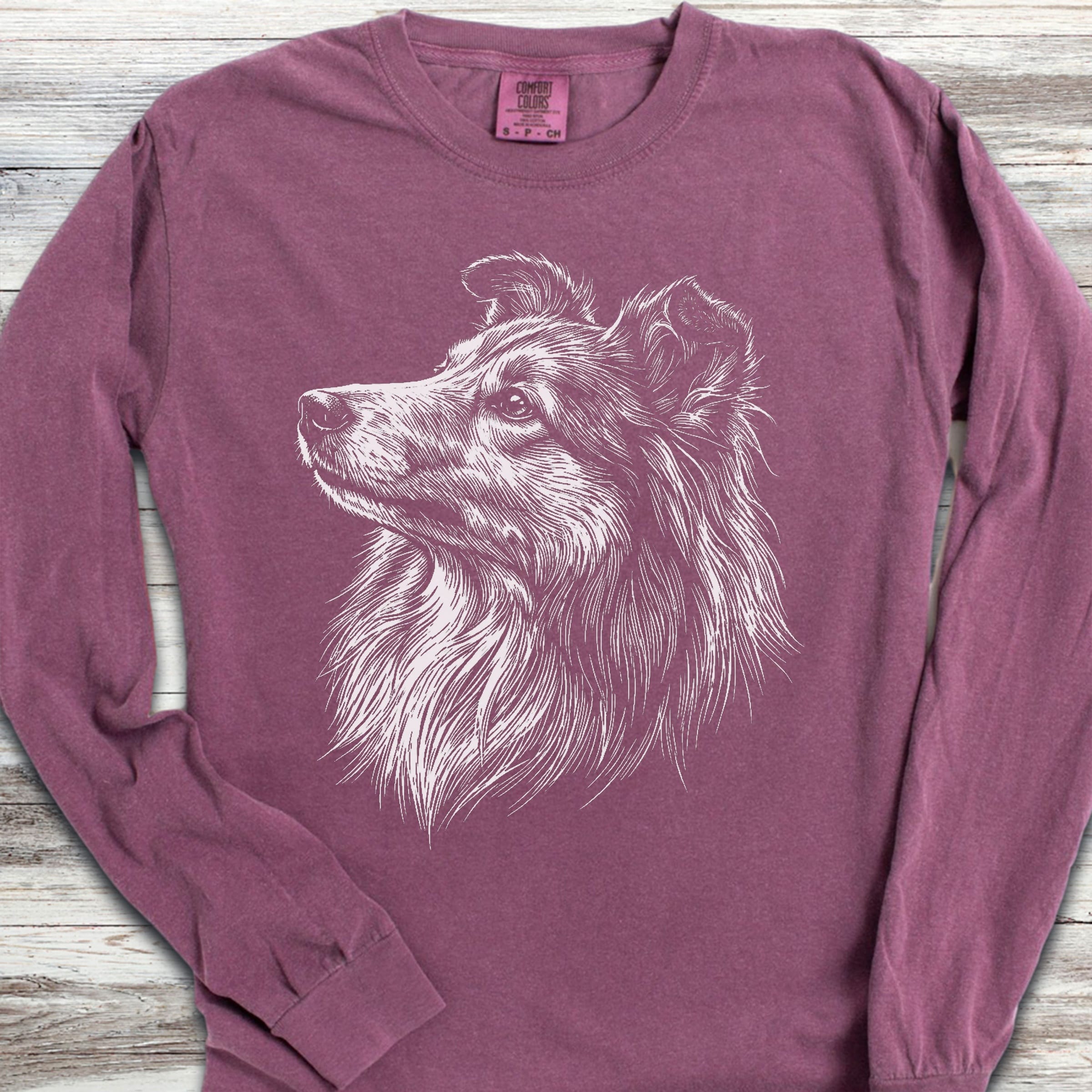 Shetland Sheepdog Loyalty Long Sleeve Tee - Berry