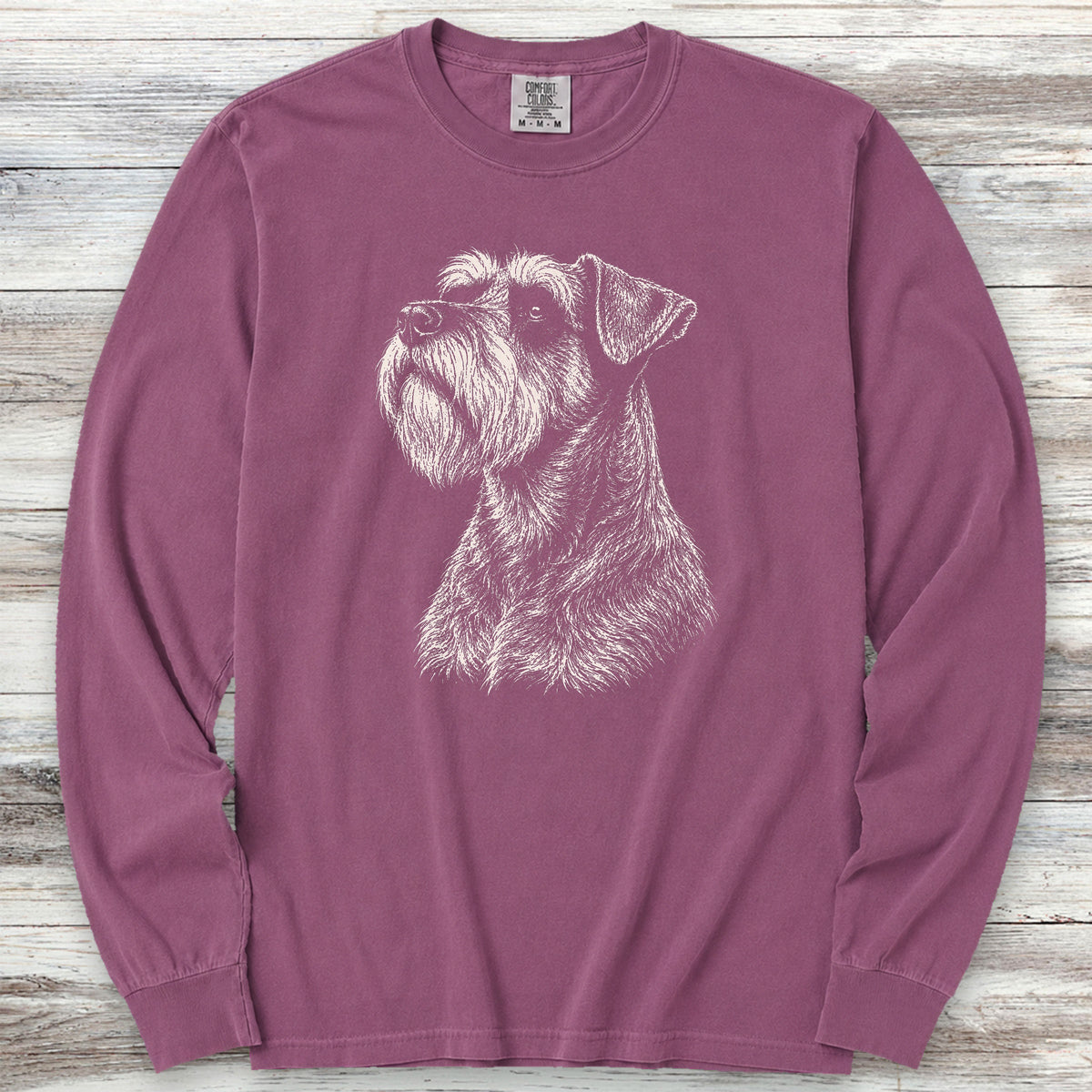 Schnauzer Loyalty Long Sleeve Tee - Berry