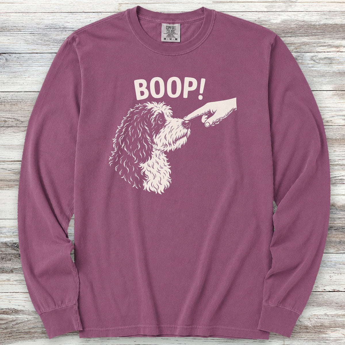 Sheepadoodle BOOP! Long Sleeve Tee - Berry