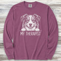 Australian Shepherd Therapist Long Sleeve Tee - Berry