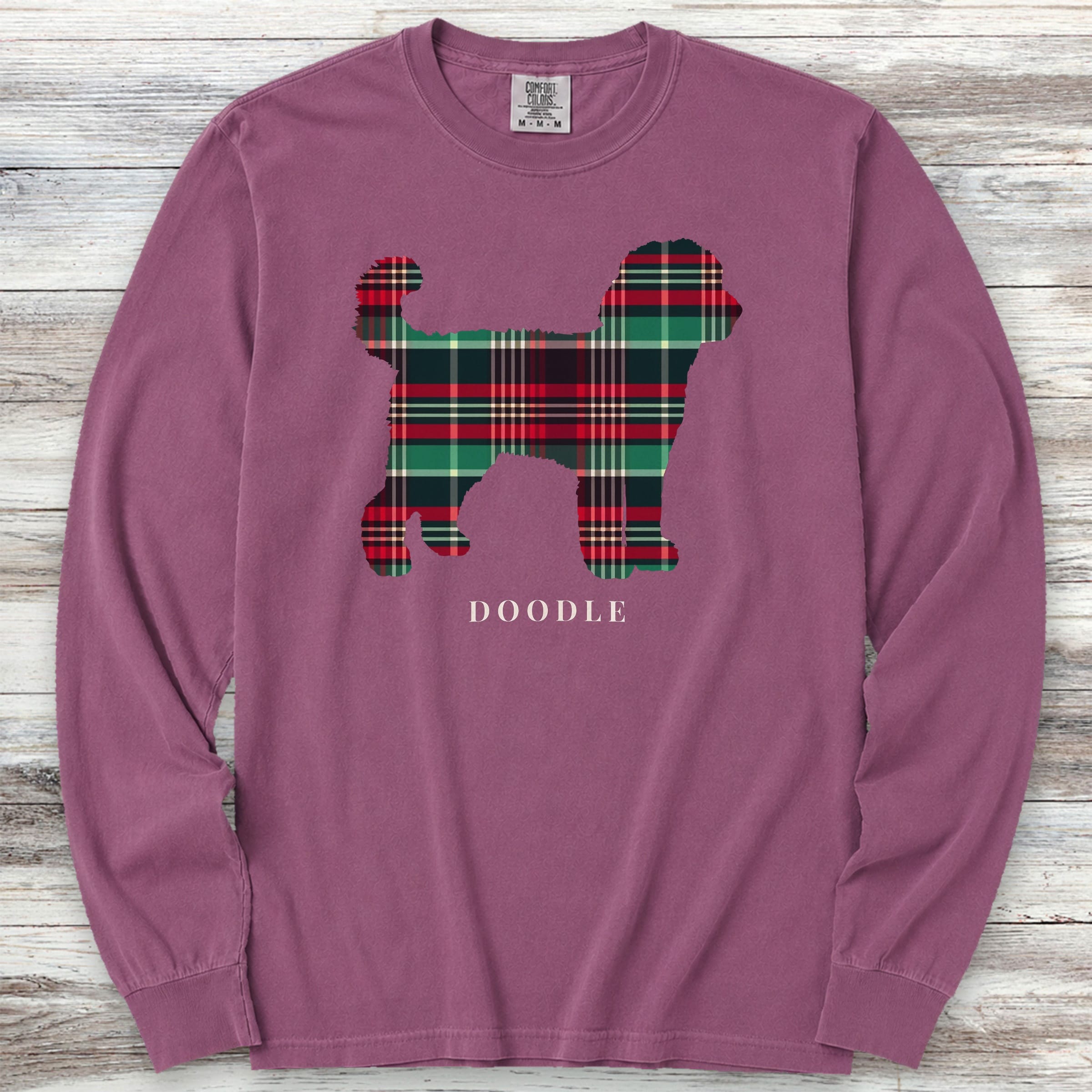 Doodle Winter 2025 Long Sleeve Tee - Berry