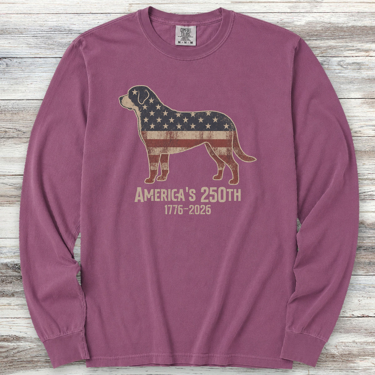 Swiss Mountain Dog 250 Long Sleeve Tee - Berry