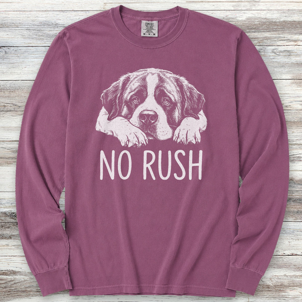 Saint Bernard No Rush Long Sleeve Tee - Berry