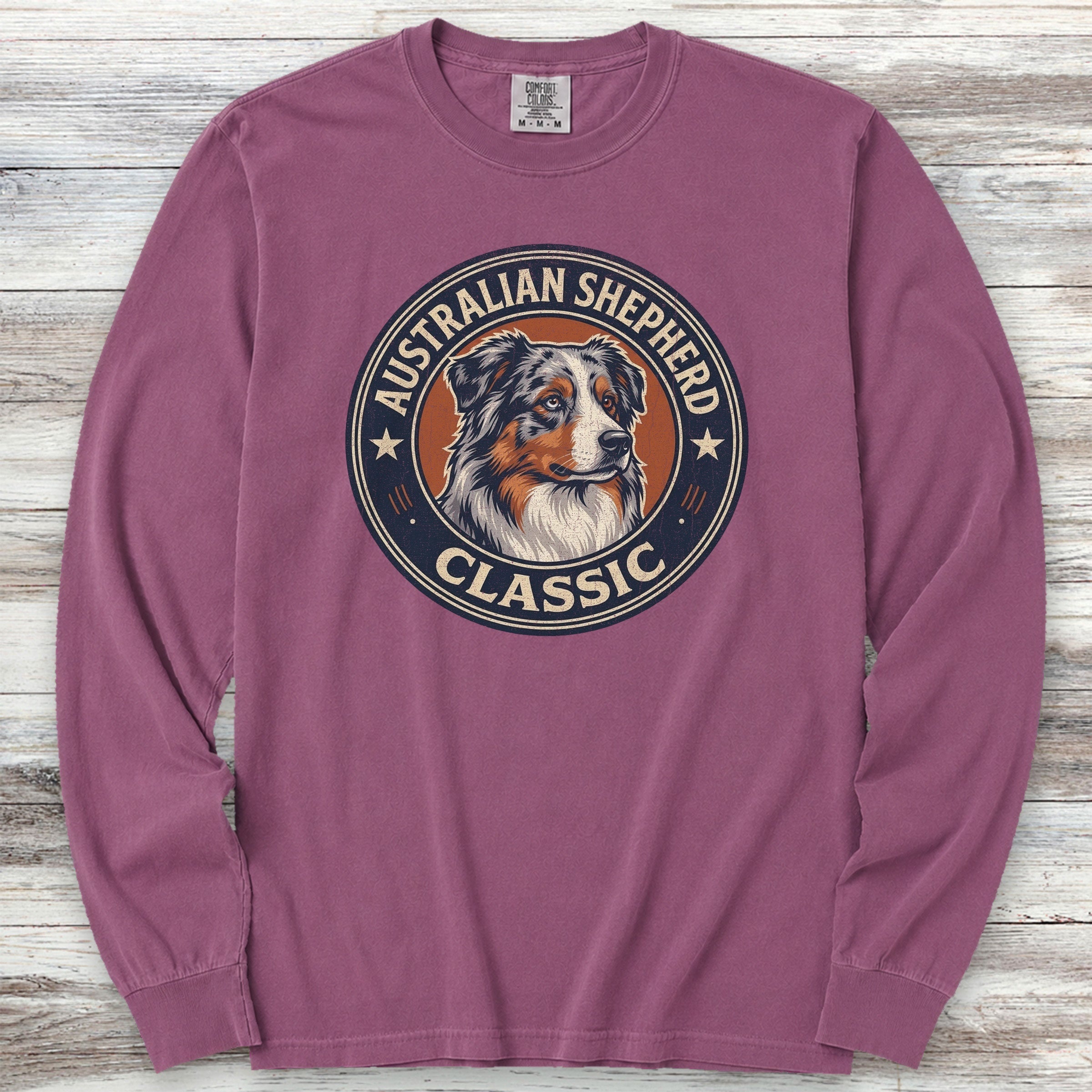 Australian Shepherd Classic Long Sleeve Tee - Berry