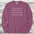 Life Advice Long Sleeve Tee - Berry