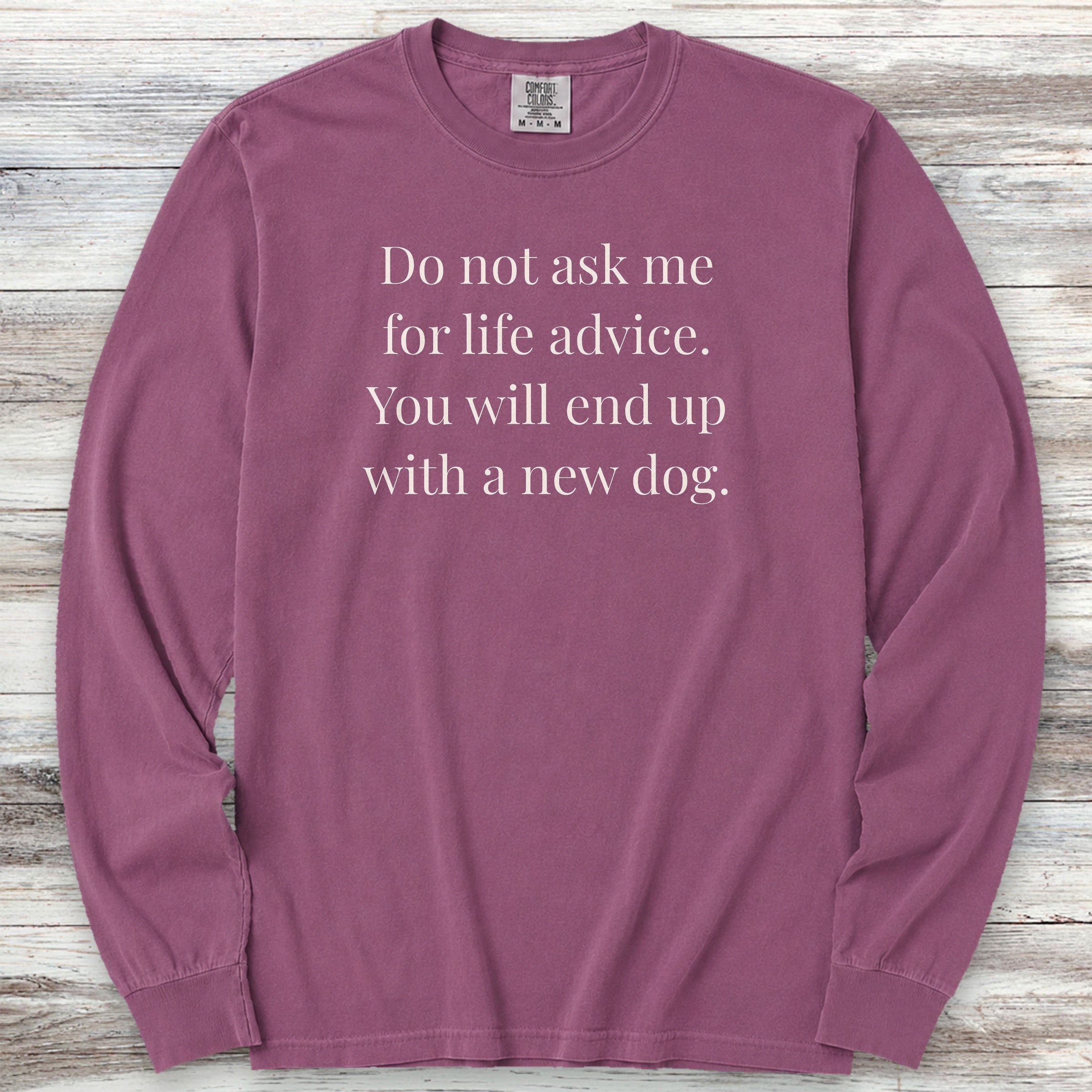 Life Advice Long Sleeve Tee - Berry