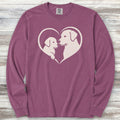 Labrador Retriever Heart Bond Long Sleeve Tee - Berry