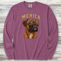 Boxer 'Merica Long Sleeve Tee - Berry